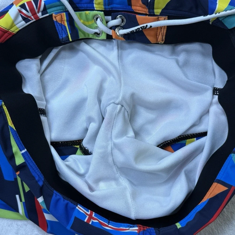 Taddlee Men's Graphic Swim Trunks USA L‎ Stretch Lined Drawstring Shorts